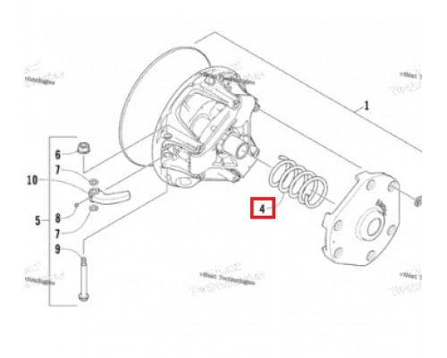 0646-439 Пружина Ведущего Вариатора Для Arctic Cat BearCat