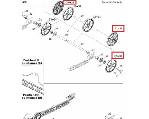 503191154 Ролик Гусеницы Для Ski Doo 503191741