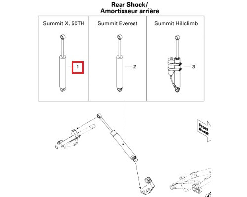 503191534 Амортизатор Задней Подвески Для Ski Doo Summit