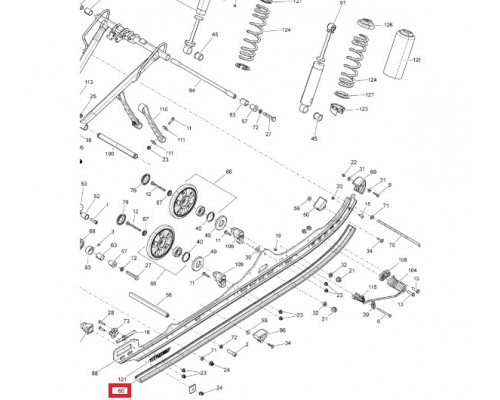 503193819 Склизы Черные Для Ski Doo 174' Трак