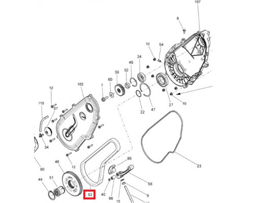 504152579 Цепь КПП 102 Звена Для Ski Doo