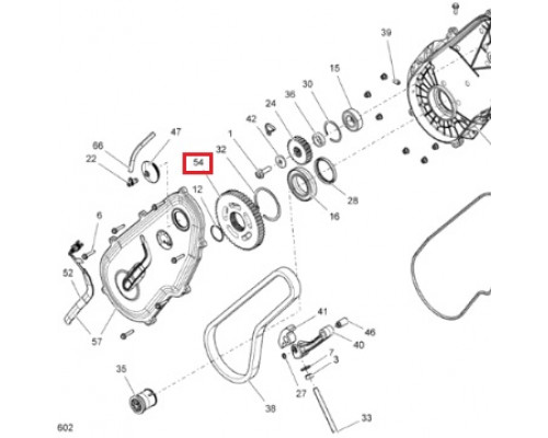 504152593 Звезда КПП 45 Зубьев Для Ski Doo