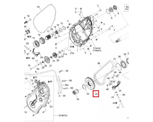 504152726 Звезда КПП 43 Зубьев Для Ski Doo