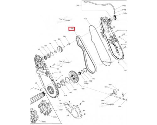 504153759 Цепь КПП 116 Звеньев Для Ski Doo Gen4