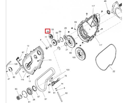 504153783 Звезда КПП 19 Зубьев Для Ski Doo 504152030