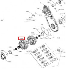504153951 Вал Привода Гусеницы Для Ski Doo Gen4 Summit, Freeride