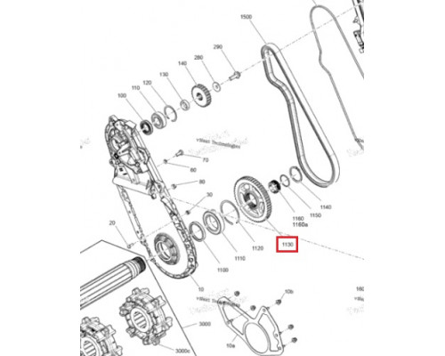 504154167 Звезда 53 Зубьев Для Ski Doo REV Gen4 504154152