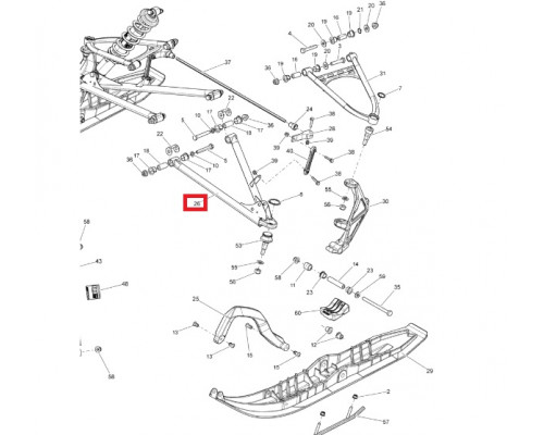 505073040 Рычаг Нижний Правый Для Ski Doo