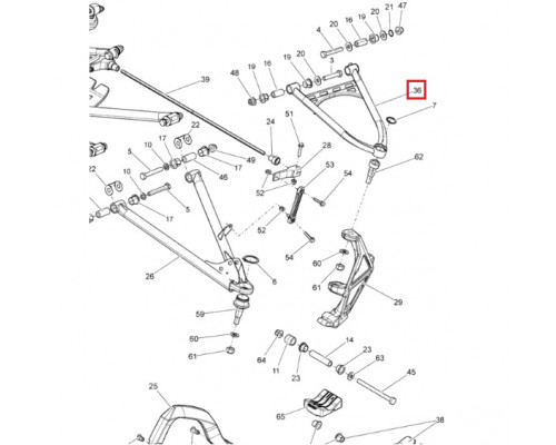 505073435 Рычаг Верхний Правый Для Ski Doo