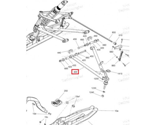 505073438 Рычаг Нижний Левый Черный Для Ski Doo SUMMIT