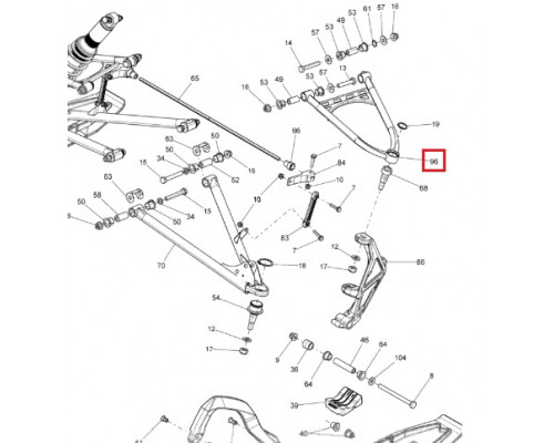 505073467 Рычаг Верхний Правый Для Ski Doo
