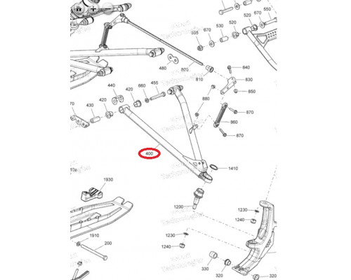 505073743 Рычаг Нижний Правый 36' Для Ski Doo Gen4