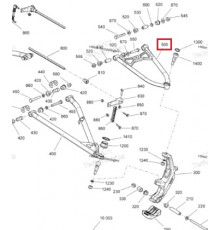 505074090 Рычаг Левый Верхний Черный Для Ski Doo FREERIDE Gen4