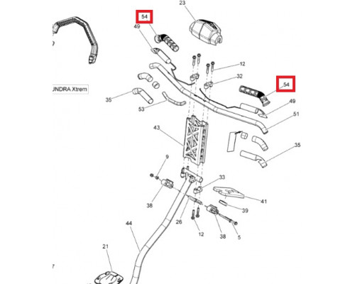 506152486 Ручка Резиновая На Руль Для Ski Doo