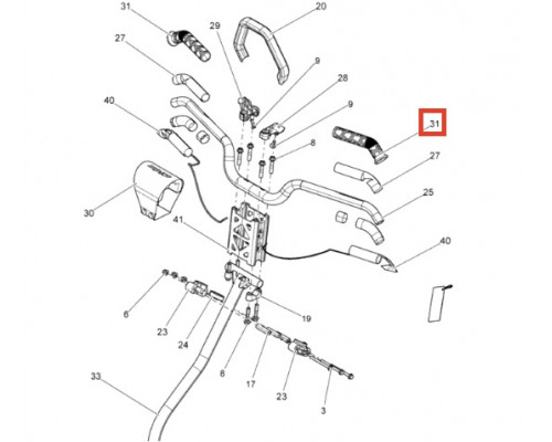 506152560 Ручка Резиновая На Руль Для Ski Doo