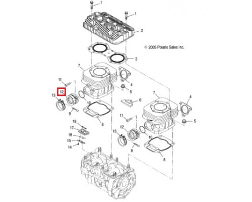07-100-58 SPI Впускной Патрубок Карбюратора Для Polaris 3085670