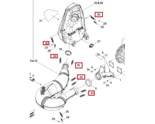 514054226 Пружина Крепления Выхлопной Системы Для Ski Doo