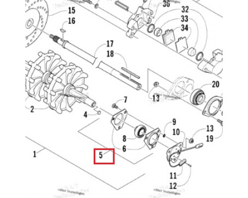 0702-567 Подшипник Приводного Вала Для Arctic Cat 0602-198, 1602-374