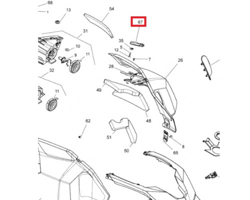 517305186 Защёлка Пластиковой Боковой Панели Для Ski Doo 517304094