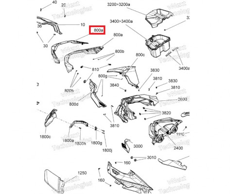 517305749 Основание Низкого Ветрового Стекла Для Ski Doo Gen4