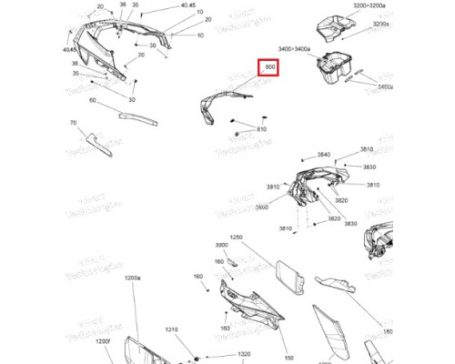 517305875 Основание Ветрового Стекла Черное Для Ski Doo Gen4