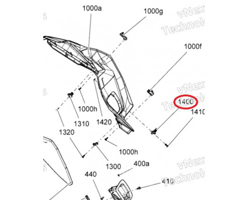 517306309 Защелка Боковой Панели Правая Для Ski Doo Gen4