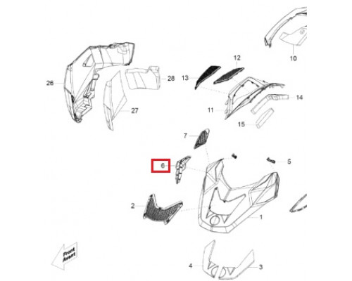 517306981 Вентиляционная Решетка Капота Для Ski Doo 517304855