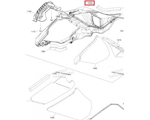 517307270 Боковая Панель Капота Правая Красная Для Ski Doo Gen4