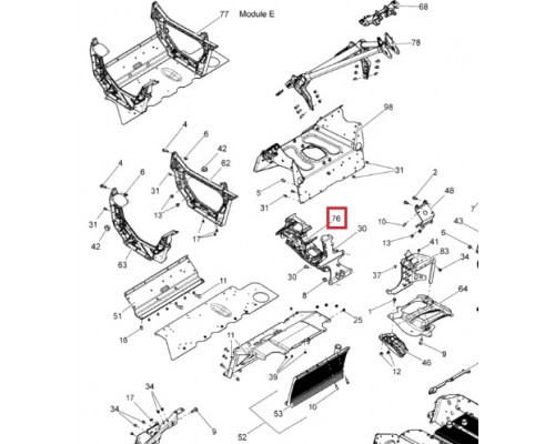 518327487 Подрамник Для Нижних Рычагов Для Ski Doo 518324860, 518327475, 518325925
