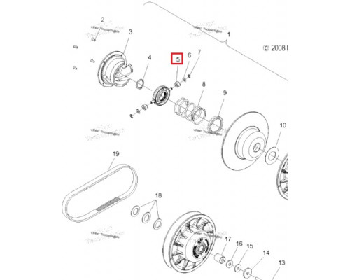 5434534 Ролик Ведомого Вариатора Для Polaris, Arctic Cat 0648-699