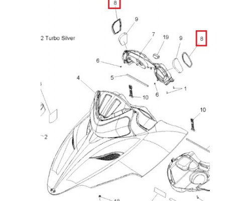 5437371 Сетка Воздухозаборника Левая Для Polaris IQ