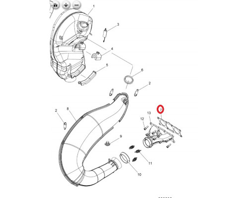 5813159 Прокладка Под Y-Pipe Для Polaris