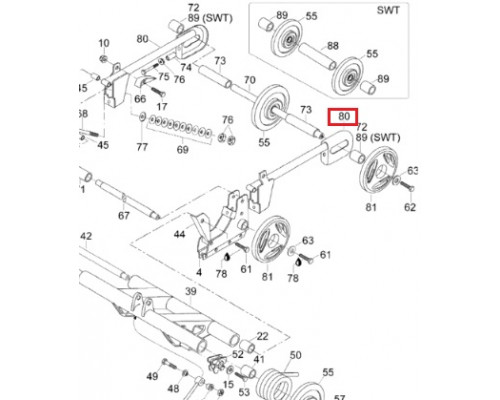 605251783 Рычаг Задней Подвески Левый Для Ski Doo Skandic M5243223