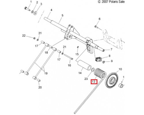 7042283-067 Пружина Задней Подвески Правая Для Polaris WIDETRAK IQ