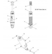 7043437 Амортизатор Задней Подвески Для Polaris WIDETRAK IQ