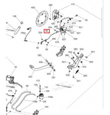 705601077 Шланг тормозной задний Can-Am Outlander Max G2 500 & 650 & 80 0& 1000 13-16 705601077