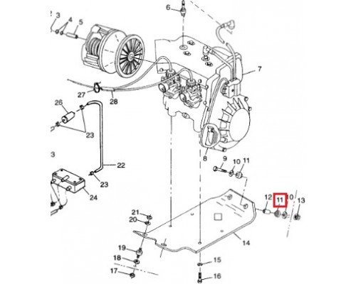 09-218-1 SPI Подушка Двигателя Для Polaris 5410390