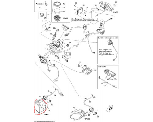710000861 Фара Правая Для BRP Can Am OUTLANDER