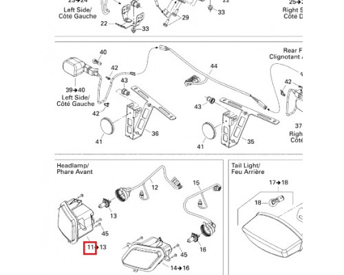 710000861 Фара Правая Для BRP Can Am OUTLANDER