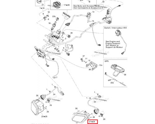 710001497 Фара Левая Для BRP Can Am Outlander 710000641