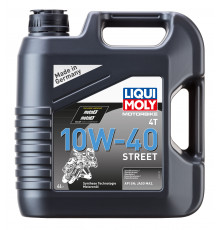 7512 LIQUI MOLY НС-Синтетическое моторное масло для мотоциклов 4Tактное Motorbike Street 10W-40 4 литра