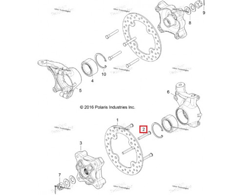 7518654 Шпилька Передней Ступицы Колеса Для Polaris RZR 570, 800