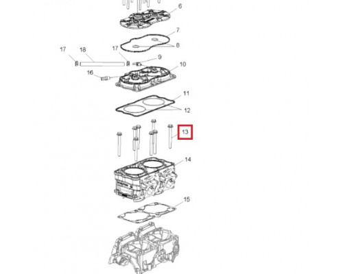 7518774 Болт Блока Цилиндров Для Polaris 800