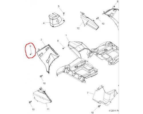 7519092 Винт Для Polaris