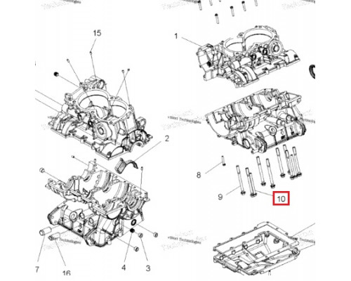 7519154 Болт Блока Картера Для Polaris