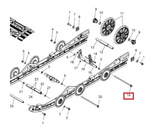 7519198 Болт Задней Подвески Для Polaris