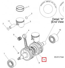 7710528 Cтопорное Кольцо Подшипника Коленвала Для Polaris