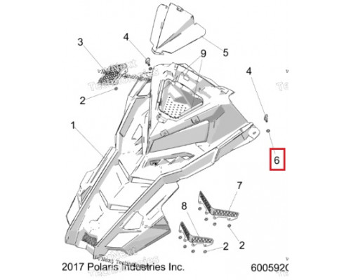 7710807 Шайба Фиксатора Пластика Для Polaris