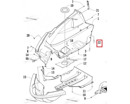 8061-710 Заклепка Для Arctic Cat 0123-267, 2350-006, 8061-690