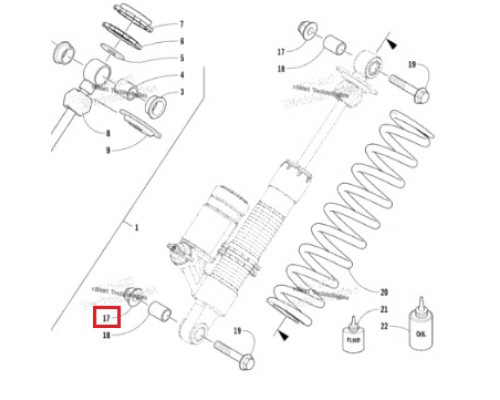 8437-804 Гайка Амортизатора Для Arctic Cat